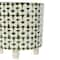 Hello Honey® 8" Footed Stoneware Planter with Abstract Print